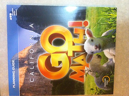 Houghton Mifflin Harcourt Go Math! California Planning Guide Grade K