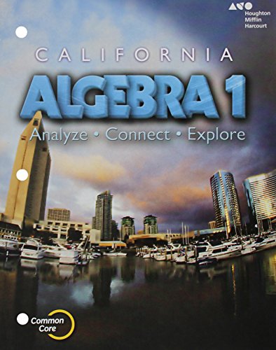 Holt McDougal Algebra 1 California Student Interactive Worktext 2015