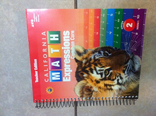 2015 California Math Expressions Teacher Edition, Volume 1 Grade 2