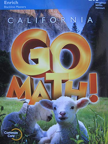 Houghton Mifflin Harcourt Go Math! California Enrichment Workbook BlacklineMasters Grade K