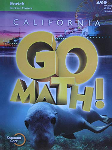 Houghton Mifflin Harcourt Go Math! California Enrichment Workbook BlacklineMasters Grade 1