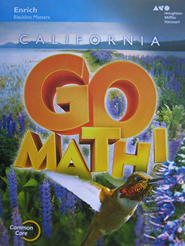 Houghton Mifflin Harcourt Go Math! California Enrichment Workbook BlacklineMasters Grade 4