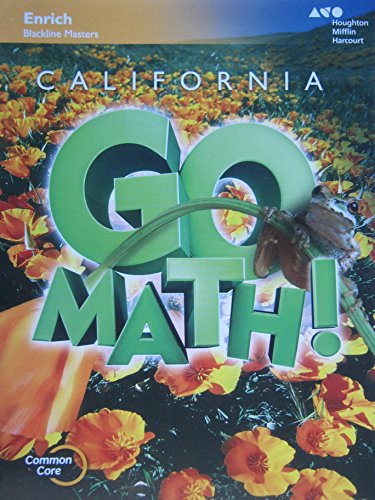 Houghton Mifflin Harcourt Go Math! California Enrichment Workbook BlacklineMasters Grade 5