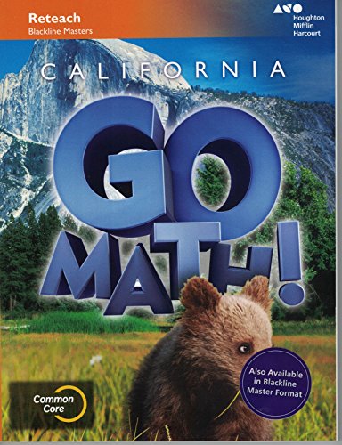 Houghton Mifflin Harcourt Go Math! California Reteach Workbook Blackline MastersGrade 2