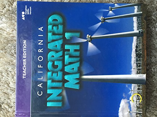 Holt McDougal Integrated Math 1 California Teacher Edition 2015