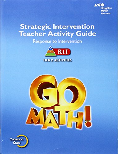 Go Math! Strategic Intervention Teacher Guide Grade K
