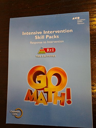 Go Math! Intensive Intervention Skill Pack Grades K-1