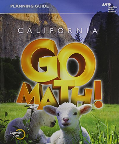 HMH Go Math! California Teacher Edition and Planning Guide Bundle Grade K 2015