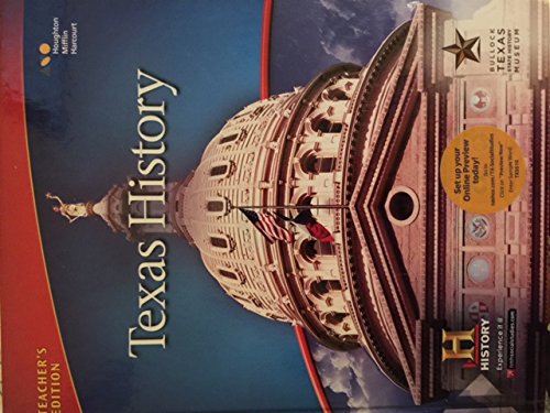 Houghton Mifflin Harcourt Texas History Texas Teacher Edition 2016