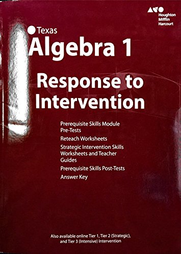 HMH Algebra 1 Texas Intervention Resources Blackline Master