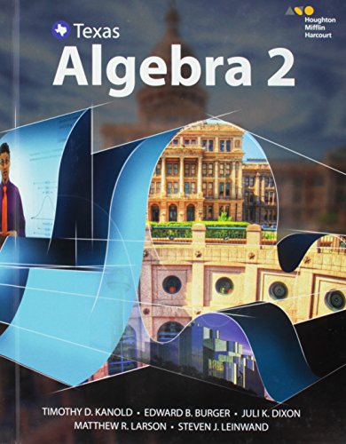 HMH Algebra 2 Texas Student Edition 2016