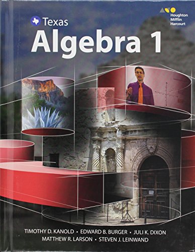 HMH Algebra 1 Texas Student Edition 2016