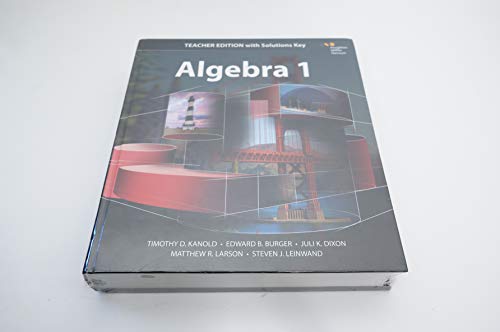 HMH Algebra 1 Teacher's Edition with Solutions 2015