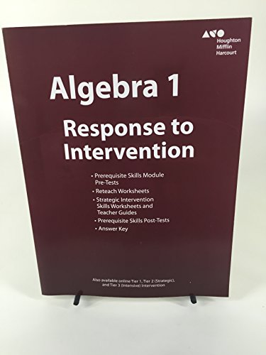 HMH Algebra 1 Response to Intervention Blackline Masters