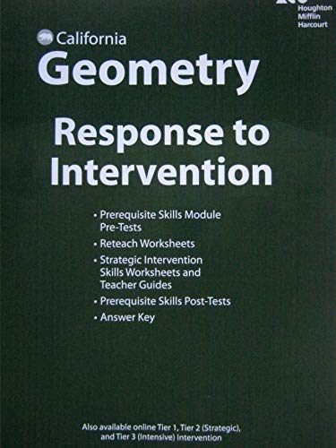 HMH Geometry California Response to Intervention Blackline Masters