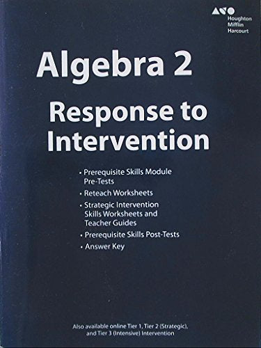 HMH Algebra 2 Response to Intervention Blackline Masters