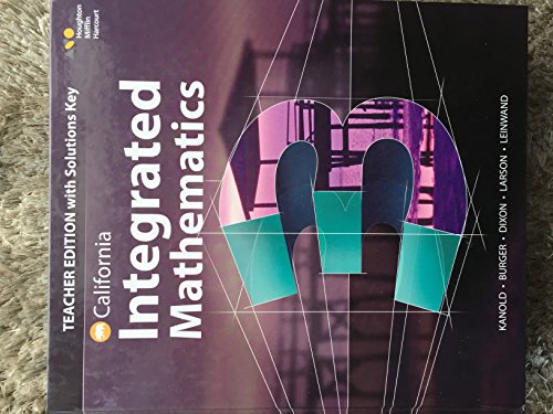 HMH Integrated Math 3 California Teacher Edition with Solutions