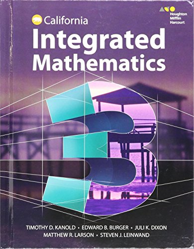 HMH Integrated Math 3 California Student Edition