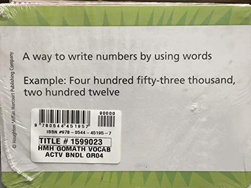2015 GO Math! Vocabulary Activities Bundle Grade 4