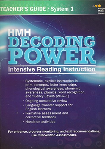 Journeys Decoding Power: Intensive Reading Instruction Teacher Guide SystemGrade 1