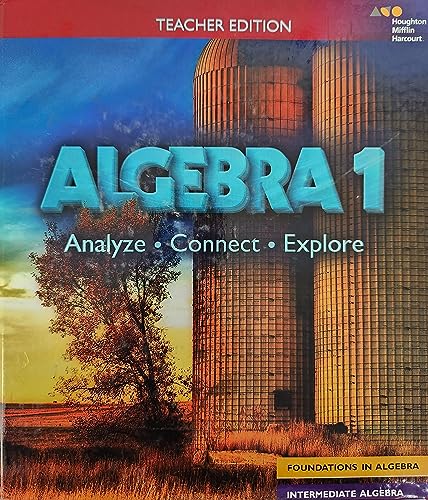 Houghton Mifflin Harcourt South Carolina Foundations/Intermediate Algebra Teacher's Edition 2018