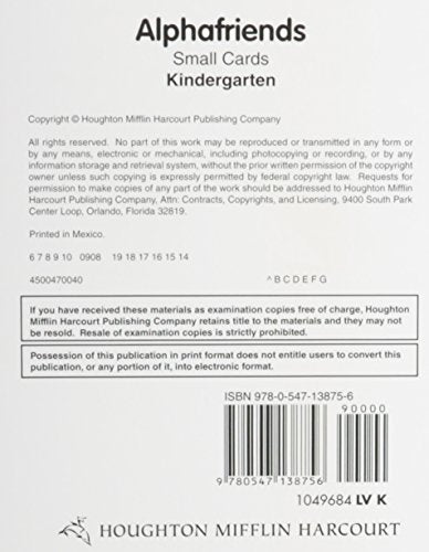 Journeys Alphafriends Cards Small Level K