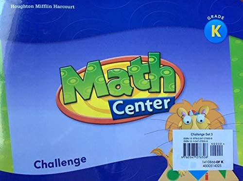 Houghton Mifflin Harcourt Math West Virginia Grab And Go Kit Math Center Cards Level k Set3 Challenge