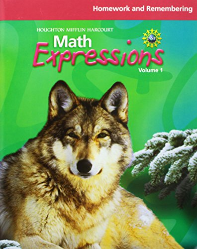 Houghton Mifflin Harcourt Math Expressions Homework and Remembering Workbook Volume 1 Grade 6