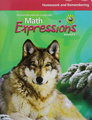 Houghton Mifflin Harcourt Math Expressions Homework and Remembering Workbook Volume 2 Grade 6