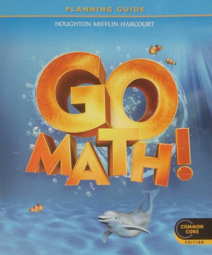 Houghton Mifflin Harcourt Go Math Teacher Planning Guide Grade K