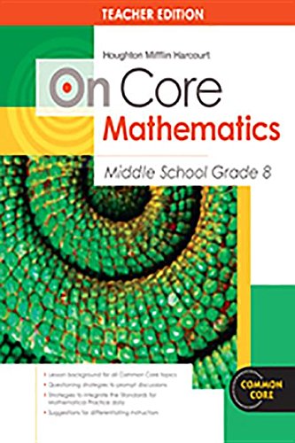 Houghton Mifflin Harcourt On Core Mathematics Teacher's Guide Grade 8