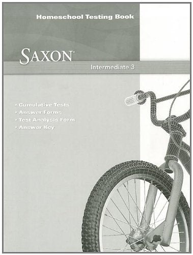 Saxon Math Intermediate 3 Testing Book