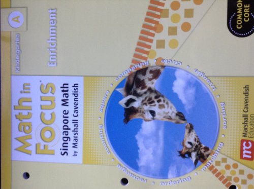 Math in Focus: Singapore Math Enrichment Blackline Master A Grade K