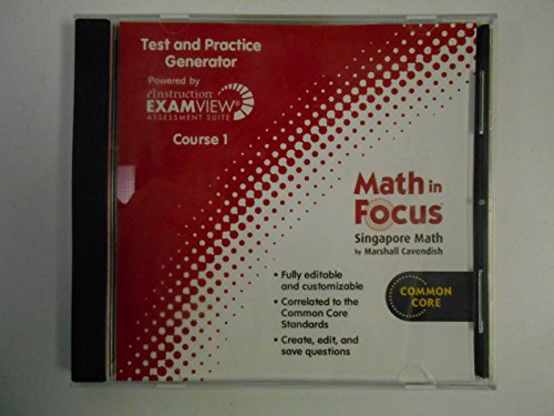 Math in Focus: Singapore Math ExamView Assessment Generator Course 1