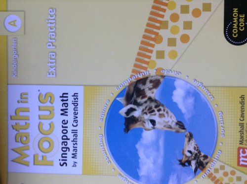 Math in Focus: Singapore Math Extra Practice Blackline Master A Grade K
