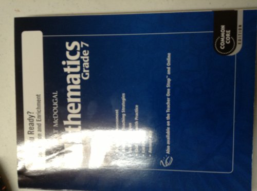 Holt McDougal Mathematics: Are You Ready? Intervention and Enrichment with Answers Grade 7 [Paperback] Holt McDougal