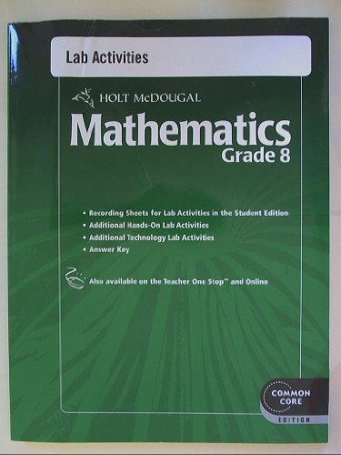 Holt McDougal Mathematics: Lab Activities with Answers Grade 8 [Paperback] Holt McDougal