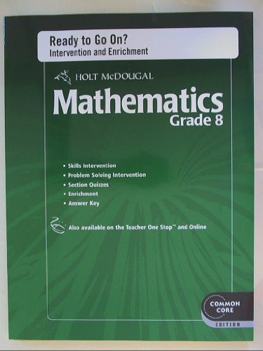 Holt McDougal Mathematics: Common Core Ready to Go On? Intervention & Enrichment w/ Answers Grade 8 [Paperback] Holt McDougal