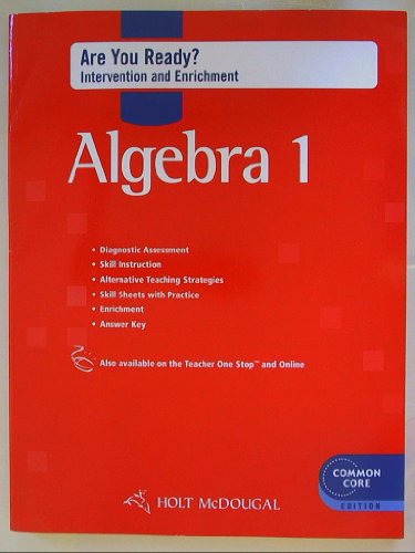 Holt McDougal Algebra 1: Are You Ready? Intervention & Enrichment with Answers [Paperback] Holt McDougal