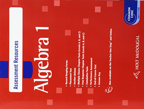 Holt McDougal Algebra 1: Common Core Assessment Resources with Answers [Paperback]