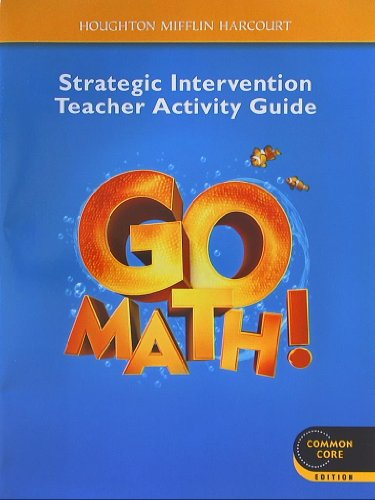 Houghton Mifflin Harcourt Go Math Strategic Intervention Activity Guidew/o Annos Grade K