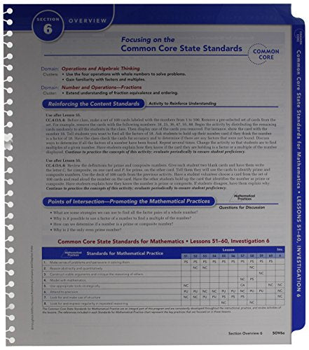 Saxon Math Intermediate 4 Teacher's Manual Tabs Set