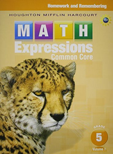 Math Expressions Homework & Remembering, Volume 1 Grade 5