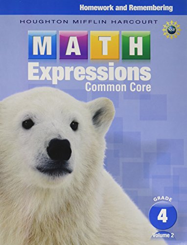 Math Expressions Homework & Remembering, Volume 2 Grade 4