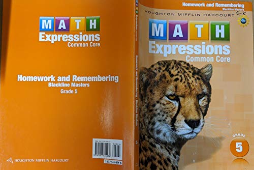 Math Expressions Homework & Remembering Black Line Masters Grade 5