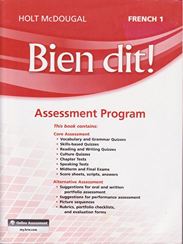 Bien dit! Assessment Program Level 1