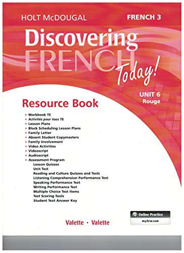 Holt McDougal Discovering French Today Resource Book Unit 06 Level 3