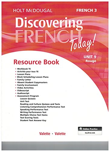 Holt McDougal Discovering French Today Resource Book Unit 09 Level 3