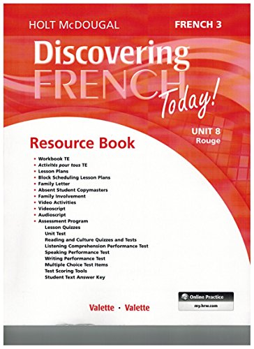 Holt McDougal Discovering French Today Resource Book Unit 08 Level 3