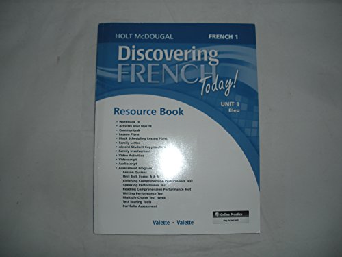 Holt McDougal Discovering French Today Resource Book Unit 01 Level 1